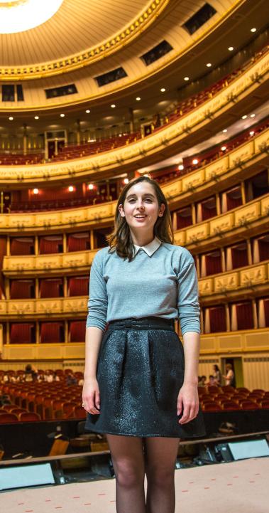 student intern in vienna auditorium